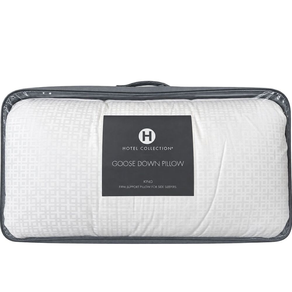 Hotel Collection King Pillow European White Goose Down Firm 700 Fill Power
